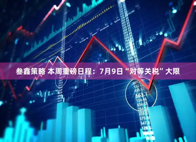 叁鑫策略 本周重磅日程：7月9日“对等关税”大限